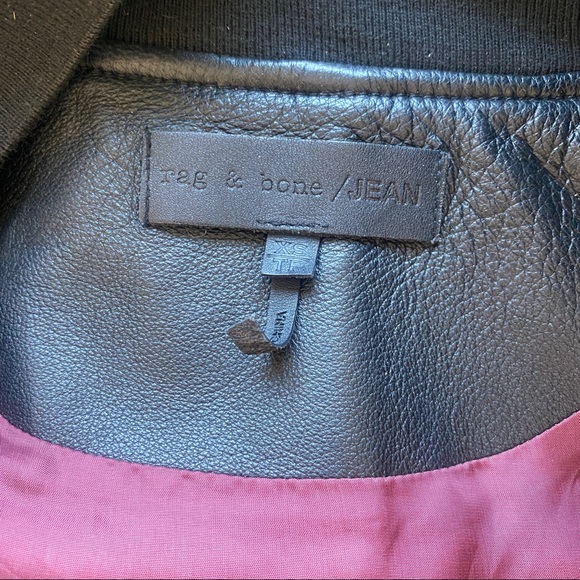 Rag & bone wool and leather bomber jacket - Picture 6 of 6